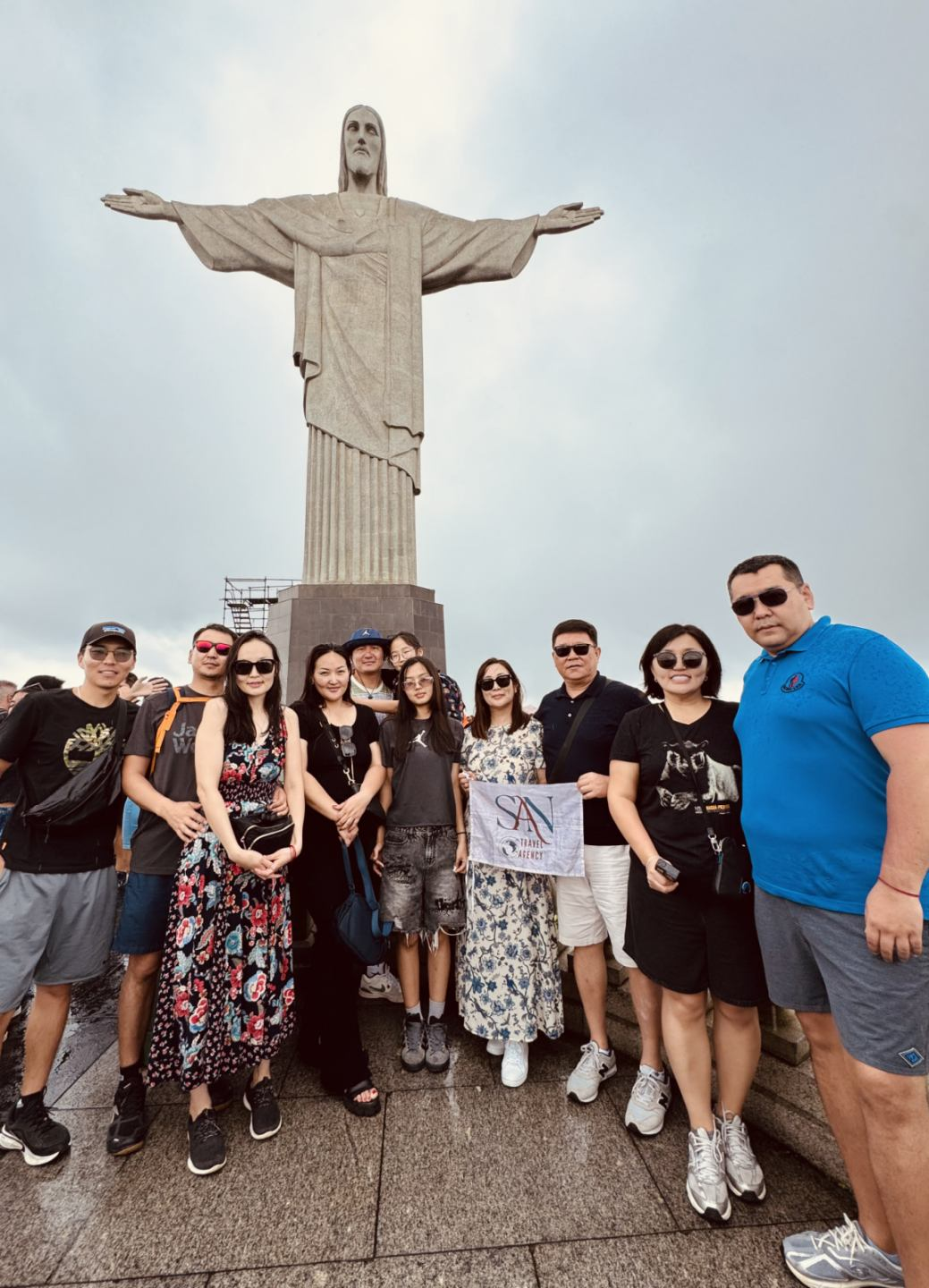 Scenic train crossing viaduct